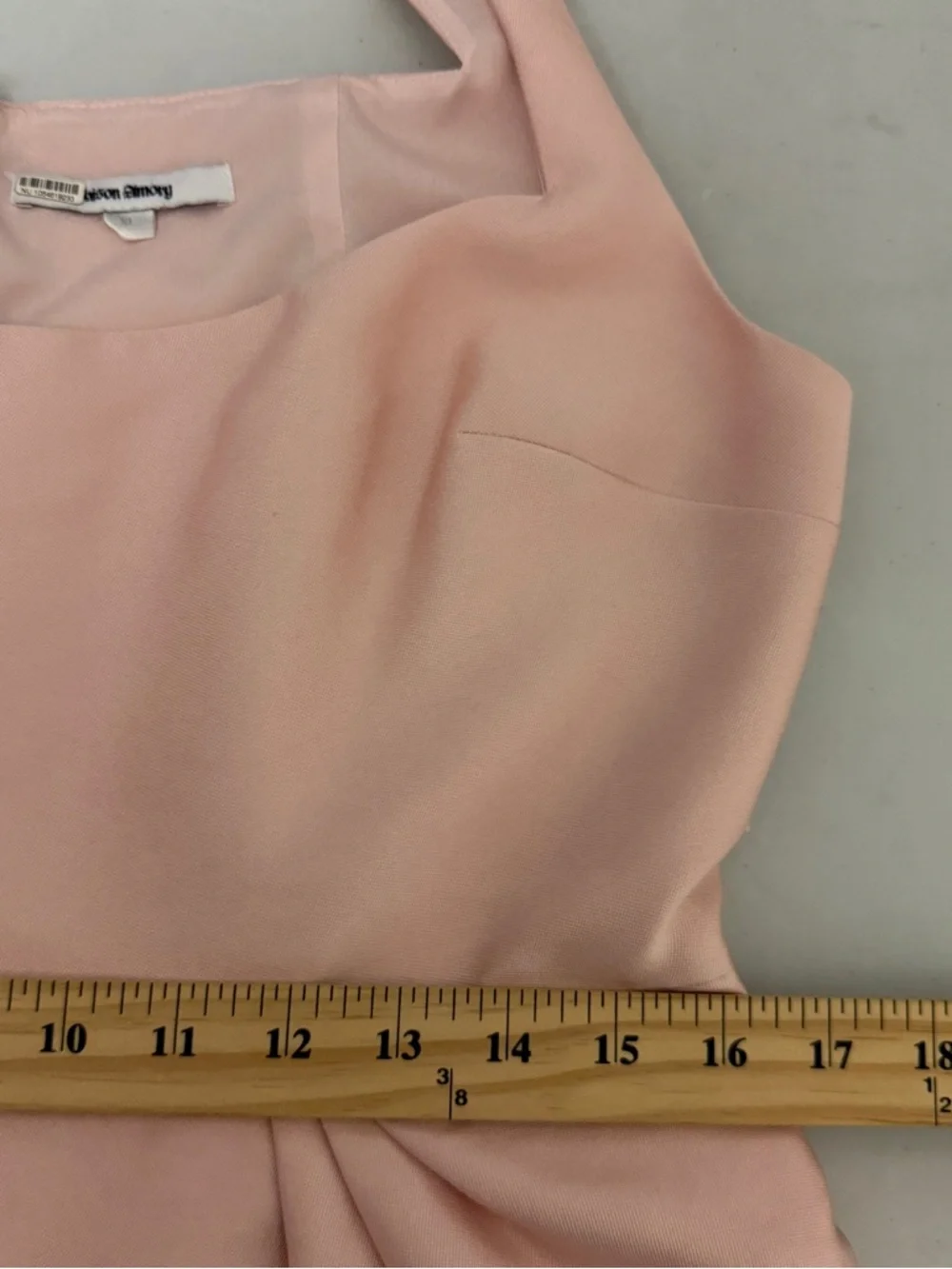 Maison Amory x Anthropolgie Soft Pink Satin Tulip Mini‎ Dress Size XL Coquette